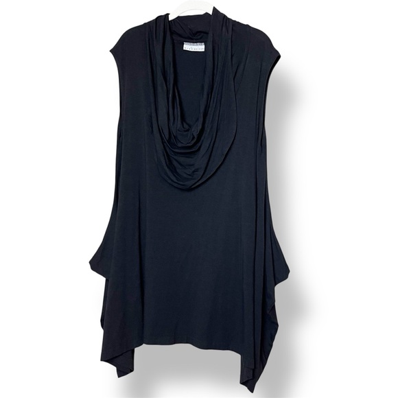 Pull Tunique Femme Bryn Walker Taille S, Col Bouclé, Rayé Gris, Mélange Laine, Fabriqué USA